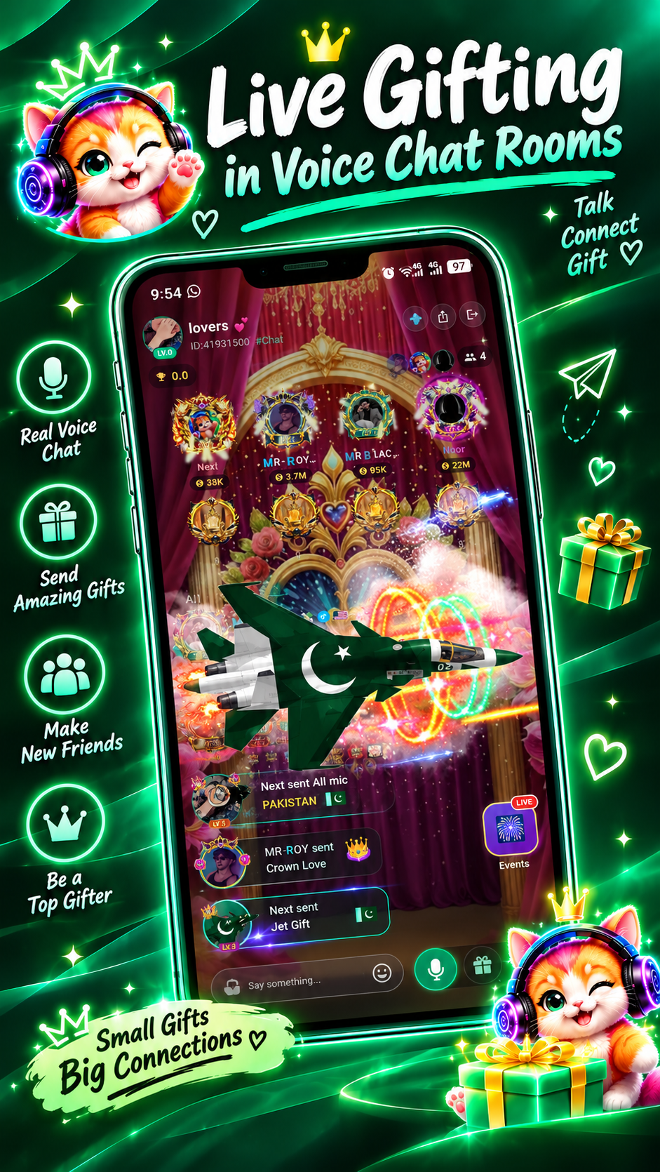 NEXI Live Gifting in Voice Rooms